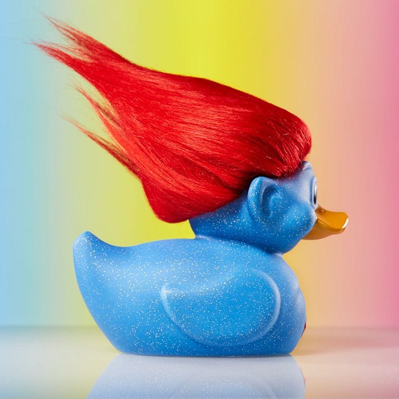 *FIRST EDITION* Trolls Glitter Blue Troll (Blue with Red Hair)Tubbz