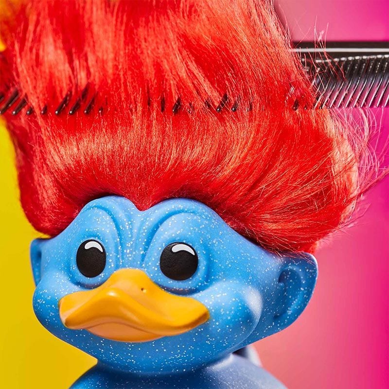 *FIRST EDITION* Trolls Glitter Blue Troll (Blue with Red Hair)Tubbz