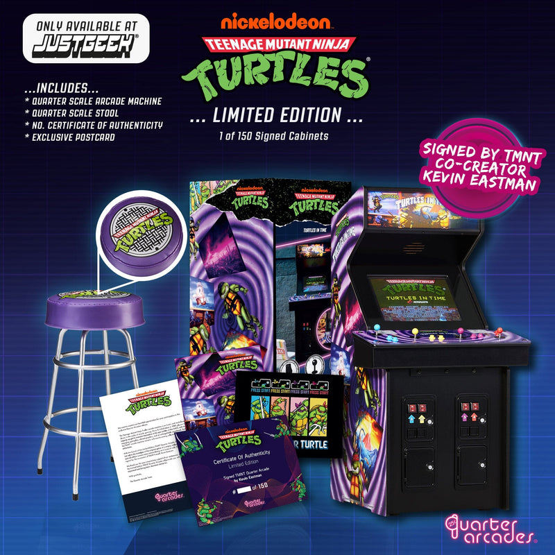 Official TMNT – Turtles in Time Quarter Size Arcade Cabinet (Exclusive Signed Collector&