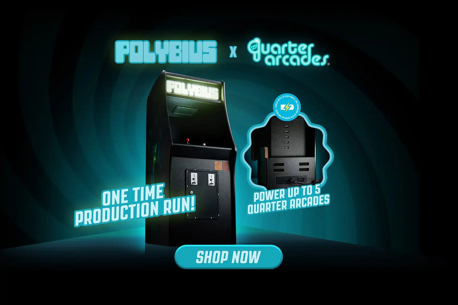 Polybius Quarter Arcade Charging Hub