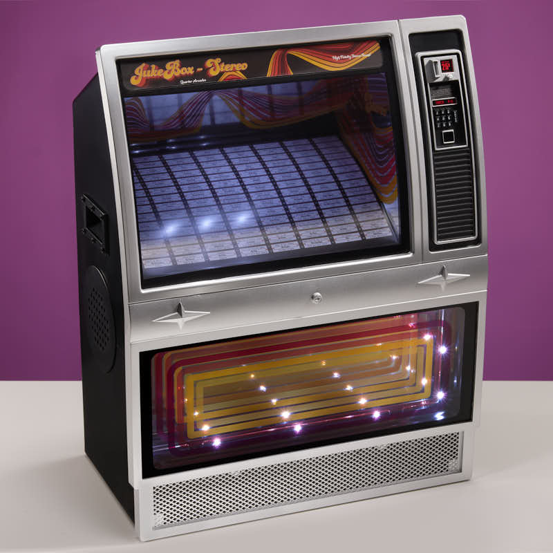 ミュージック ENGLISH JUKE BOX Quarter Arcades Retro Bluetooth Mini Jukebox Speaker - Stereo 70'S