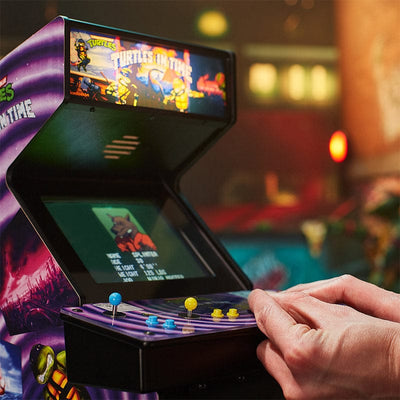 Official TMNT – Turtles in Time Quarter Arcade Cabinet + Stool