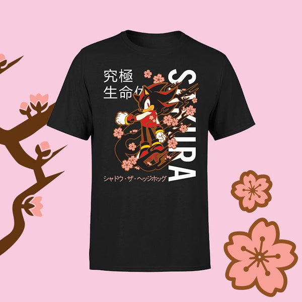 Official Sonic the Hedgehog Black Shadow Sakura T-Shirt | Numskull