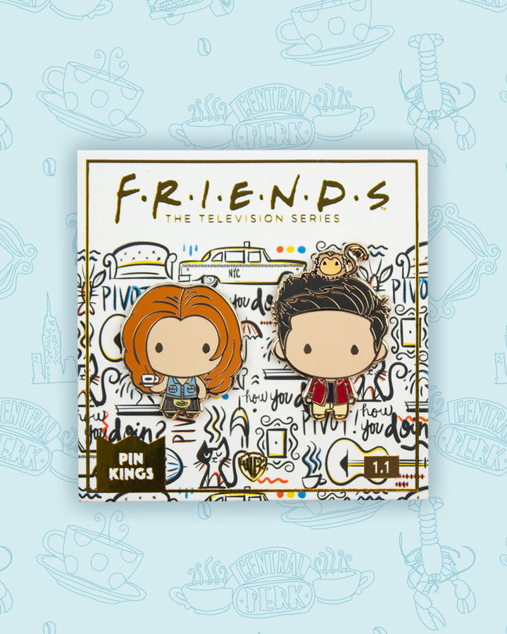 Pin Kings Official Friends Enamel Pin Badge Set 1.1 - Rachel & Ross