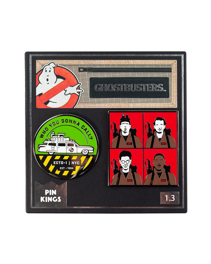 Pin Kings Official Ghostbusters Enamel Pin Badge Set 1.3 - Who You Gonna Call ? & Characters