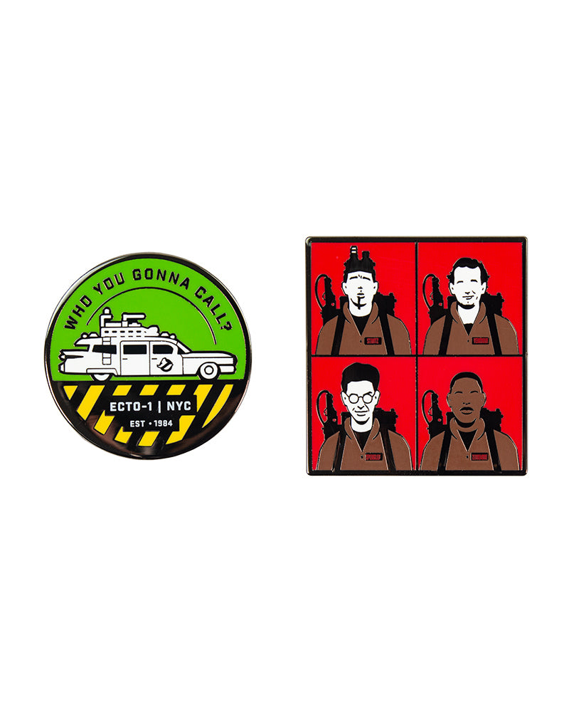Pin Kings Official Ghostbusters Enamel Pin Badge Set 1.3 - Who You Gonna Call ? & Characters