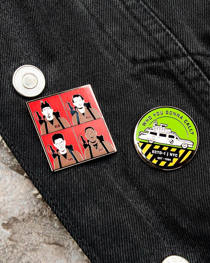 Pin Kings Official Ghostbusters Enamel Pin Badge Set 1.3 - Who You Gonna Call ? & Characters
