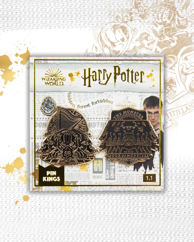 Pin Kings Official Harry Potter Enamel Pin Badge Set 1.1 - Book of Monsters & Fluffy