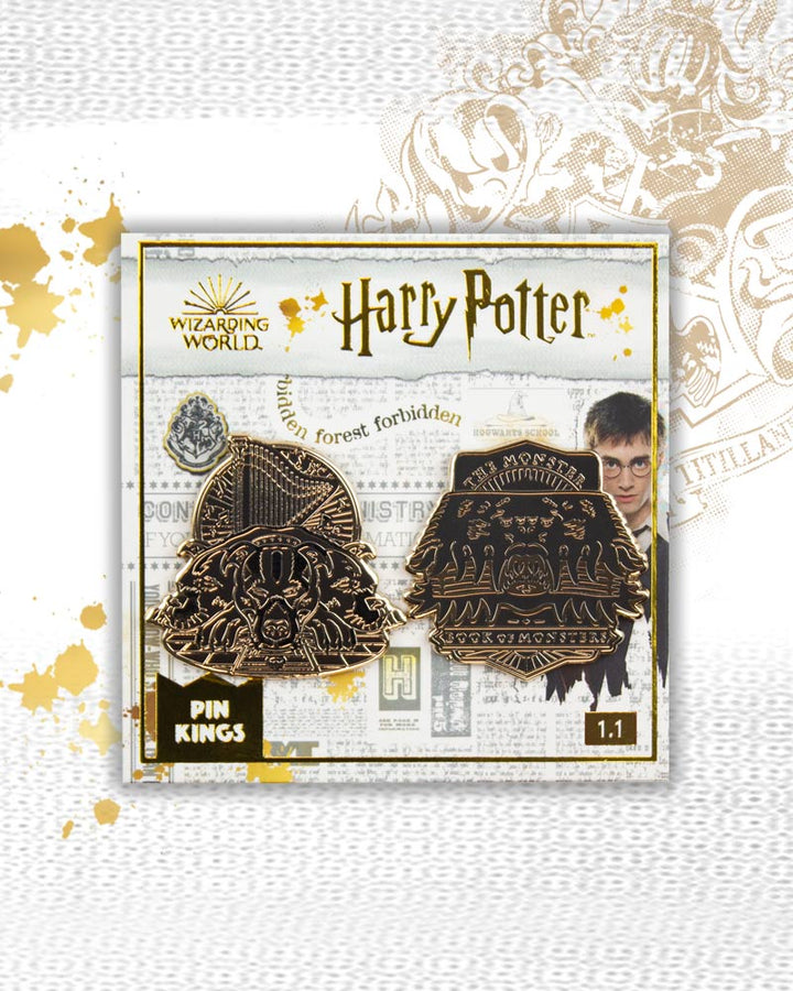 Pin Kings Official Harry Potter Enamel Pin Badge Set 1.1 - Book of Monsters & Fluffy