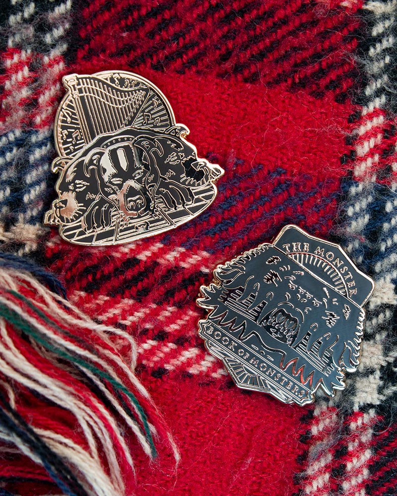 Pin Kings Official Harry Potter Enamel Pin Badge Set 1.1 - Book of Monsters & Fluffy