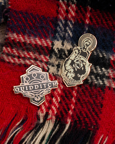 Pin Kings Official Harry Potter Enamel Pin Badge Set 1.2 - Quidditch & Crookshanks