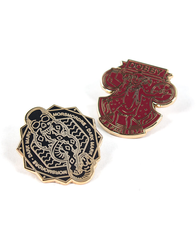 Pin Kings Official Harry Potter Enamel Pin Badge Set 1.3 - Dark Mark & Dobby