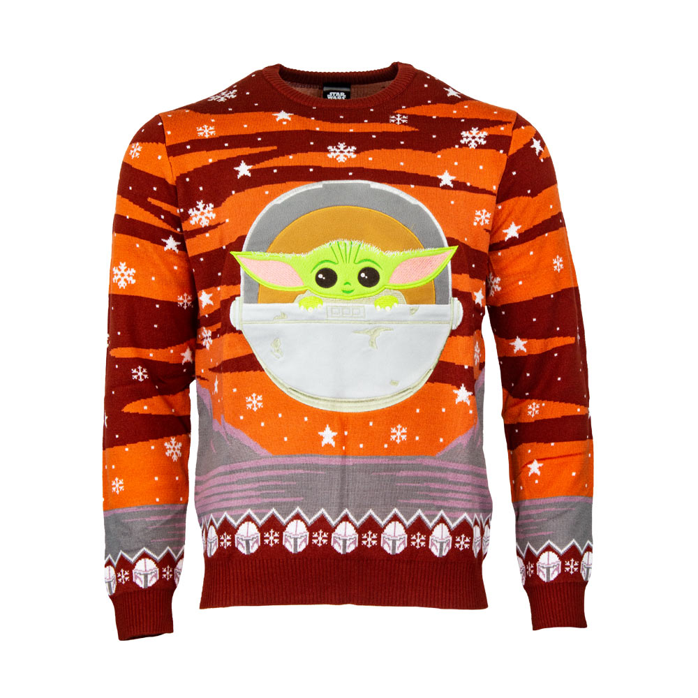 Official Star Wars The Mandalorian Grogu / Baby Yoda Christmas Jumper / Ugly Sweater