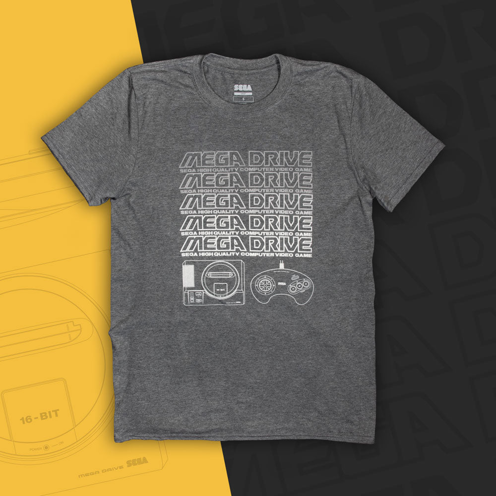 Official Mega Drive Grey Marl  T-Shirts (Unisex)