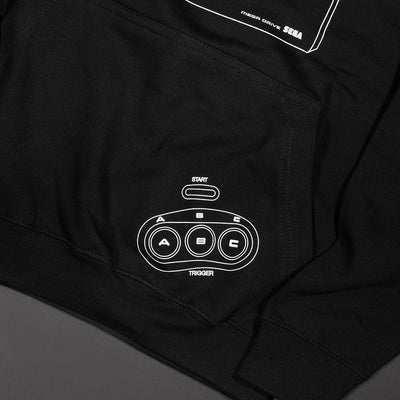 Official Mega Drive 'Logo and Console' Black and Gray Hoodies (Unisex)