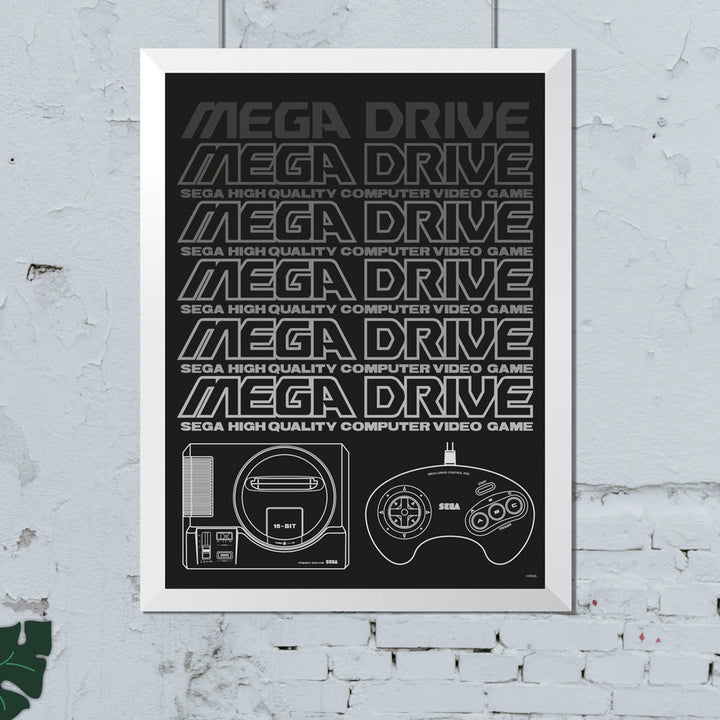 Official Mega Drive 'Logo and Console' A3 Poster
