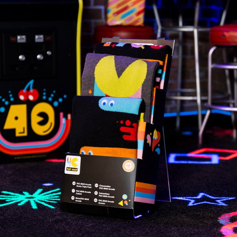 Official Pac-Man 40th Anniversary Socks - 3 Pack