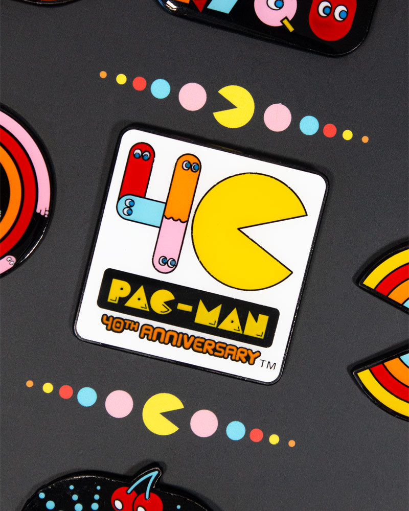 Official Pac-Man 40th Anniversary 9 Pin Badge Set