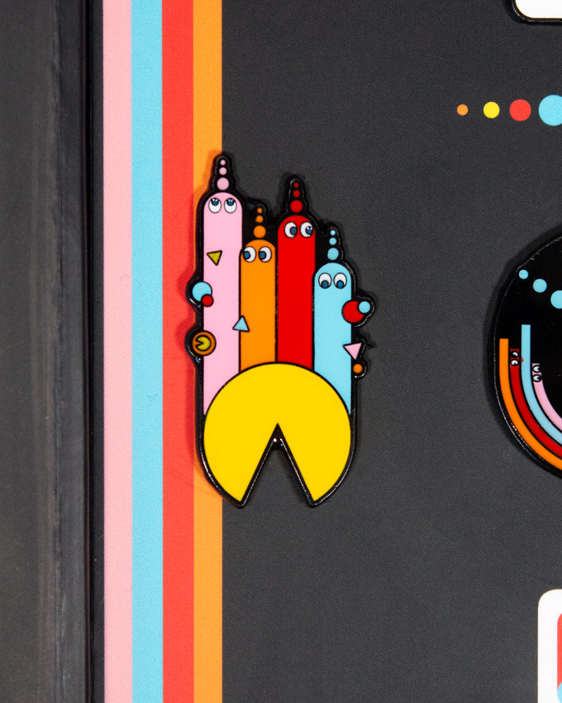 Official Pac-Man 40th Anniversary 9 Pin Badge Set