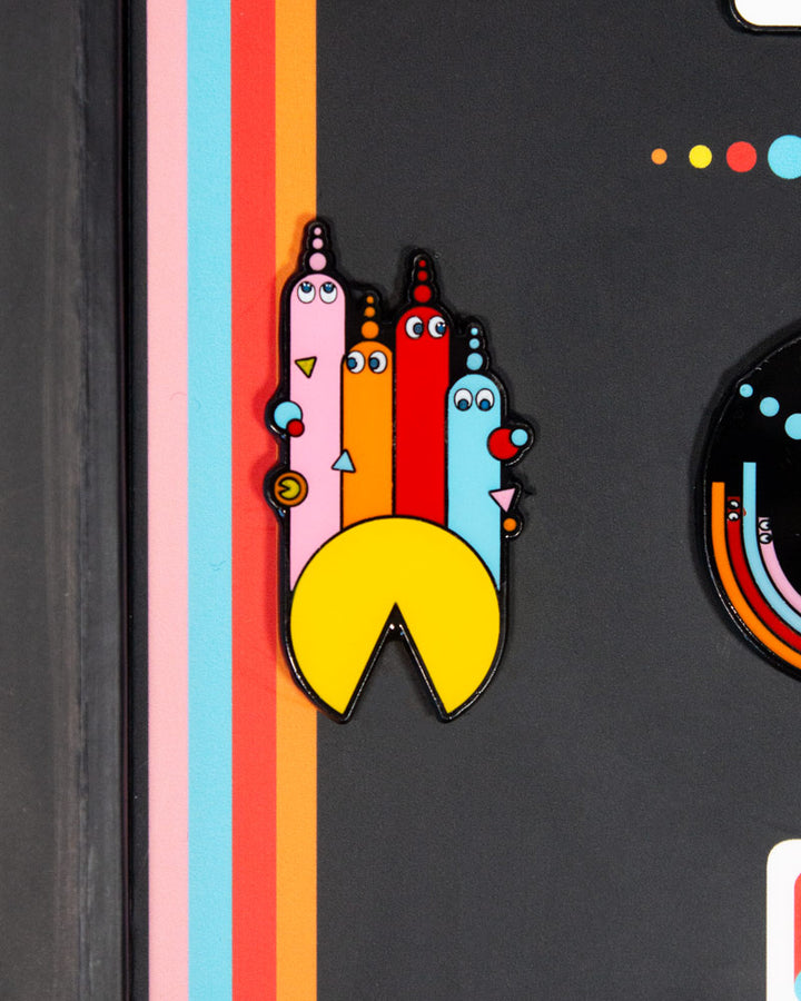 Official Pac-Man 40th Anniversary 9 Pin Badge Set
