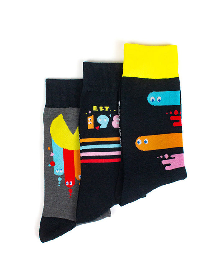 Official Pac-Man 40th Anniversary Socks - 3 Pack