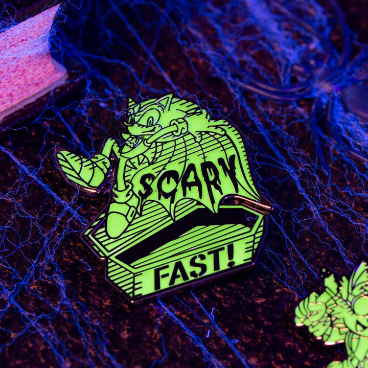 Pin Kings Official Modern Sonic the Hedgehog Glow in the Dark Halloween Sonic & Tails Enamel Pin Badge Set 1.1
