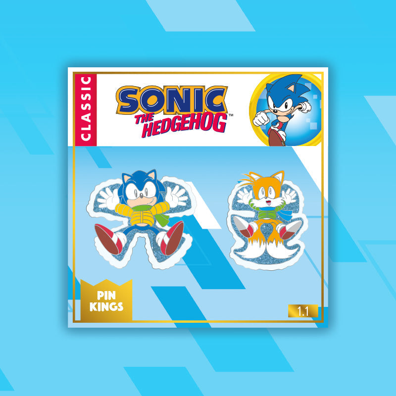 Pin Kings Official Classic Sonic the Hedgehog Christmas Enamel Pin Badge Set 1.1
