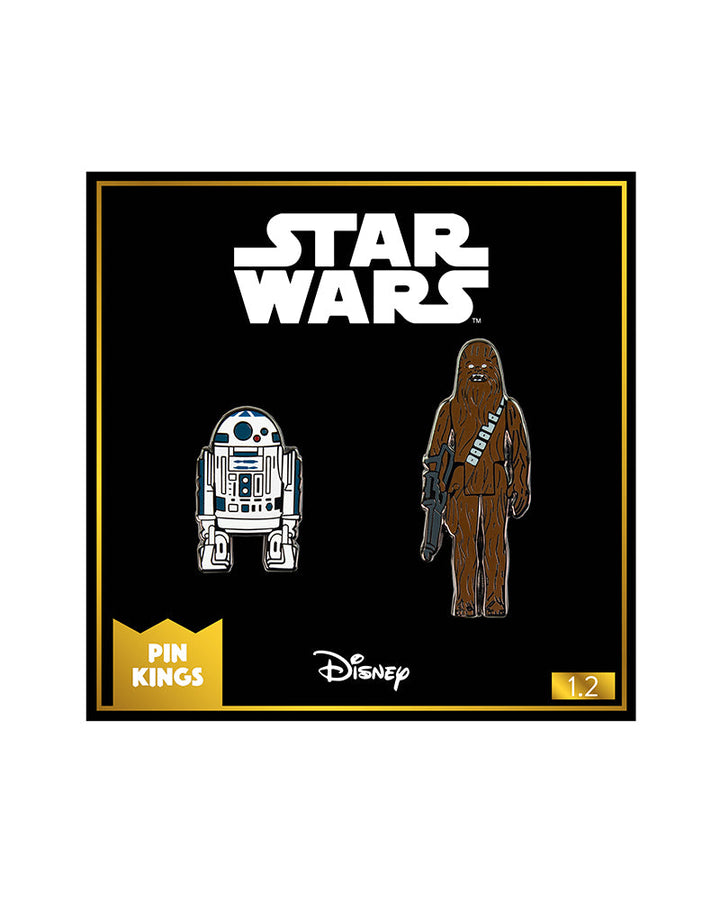 Pin Kings Official Star Wars Enamel Pin Badge Set 1.2 - R2D2 and Chewbacca (Geek Store Exclusive)