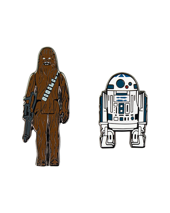 Pin Kings Official Star Wars Enamel Pin Badge Set 1.2 - R2D2 and Chewbacca (Geek Store Exclusive)
