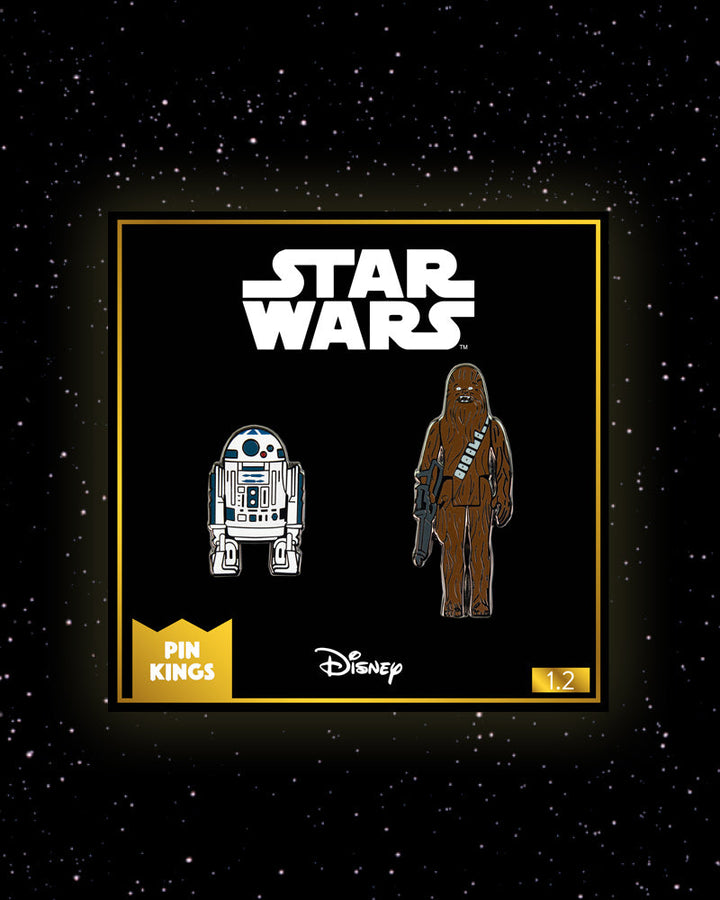Pin Kings Official Star Wars Enamel Pin Badge Set 1.2 - R2D2 and Chewbacca (Geek Store Exclusive)