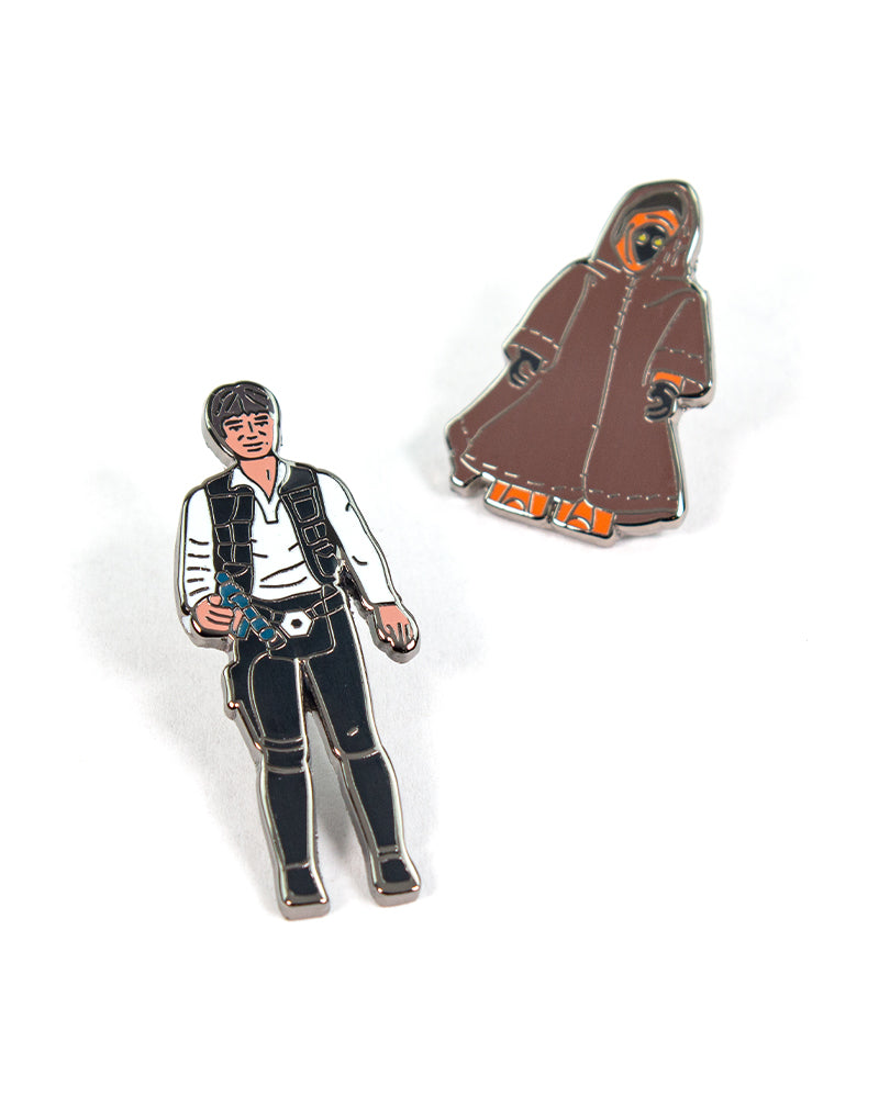 Pin Kings Official Star Wars Enamel Pin Badge Set 1.5 - Han Solo and Jawa