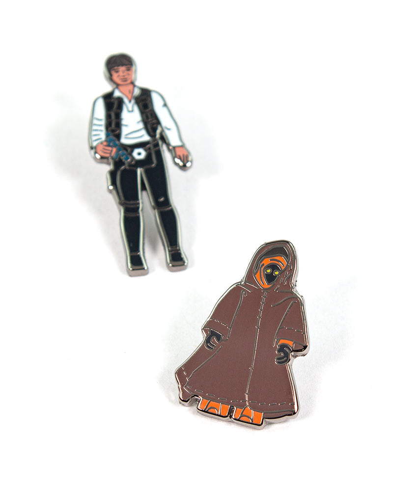 Pin Kings Official Star Wars Enamel Pin Badge Set 1.5 - Han Solo and Jawa