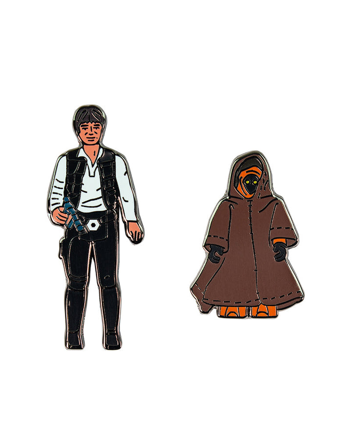 Pin Kings Official Star Wars Enamel Pin Badge Set 1.5 - Han Solo and Jawa