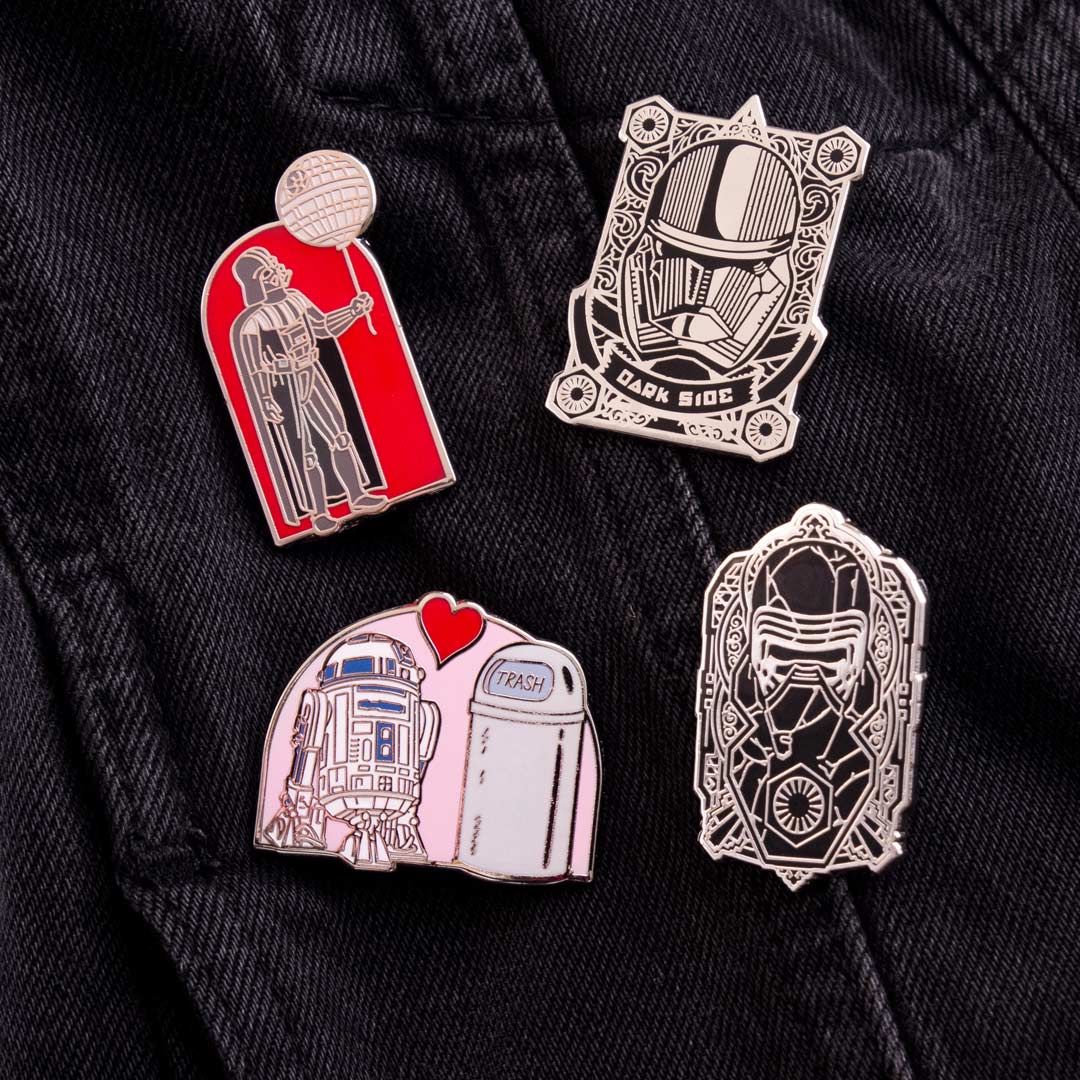 Pin Kings Official Star Wars Enamel Pin Badge Set 3.1 – R2D2 & Darth Vader