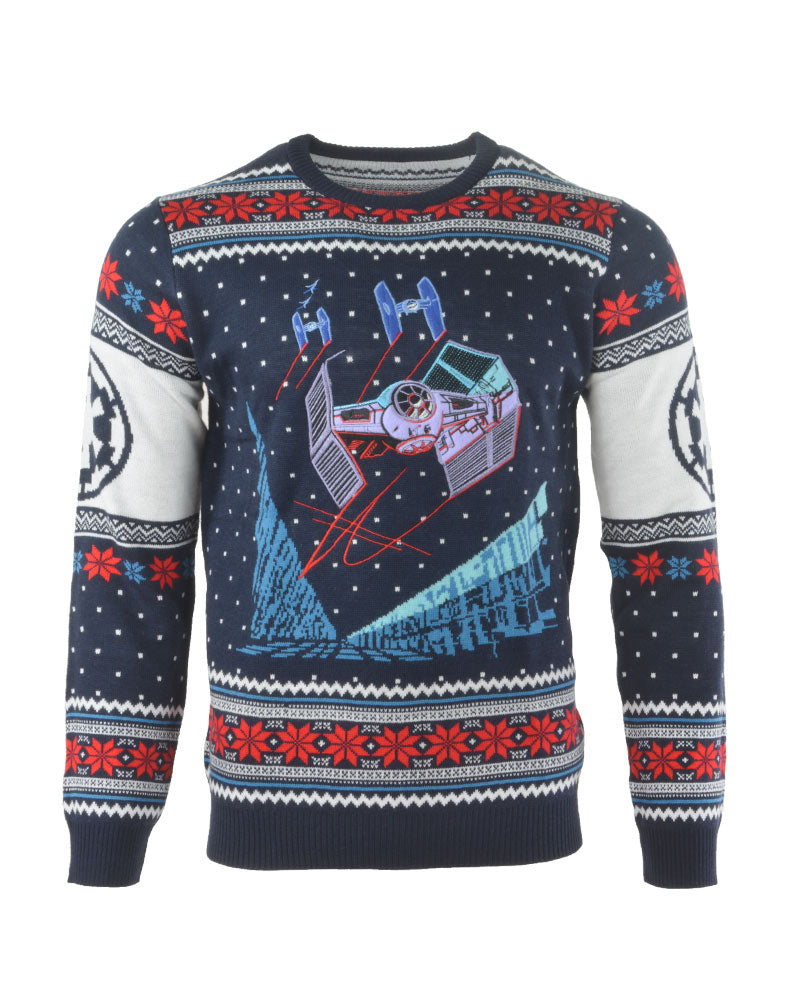 Official Star Wars Tie Fighter Battle of Yavin Christmas Jumper / Ugly Sweater