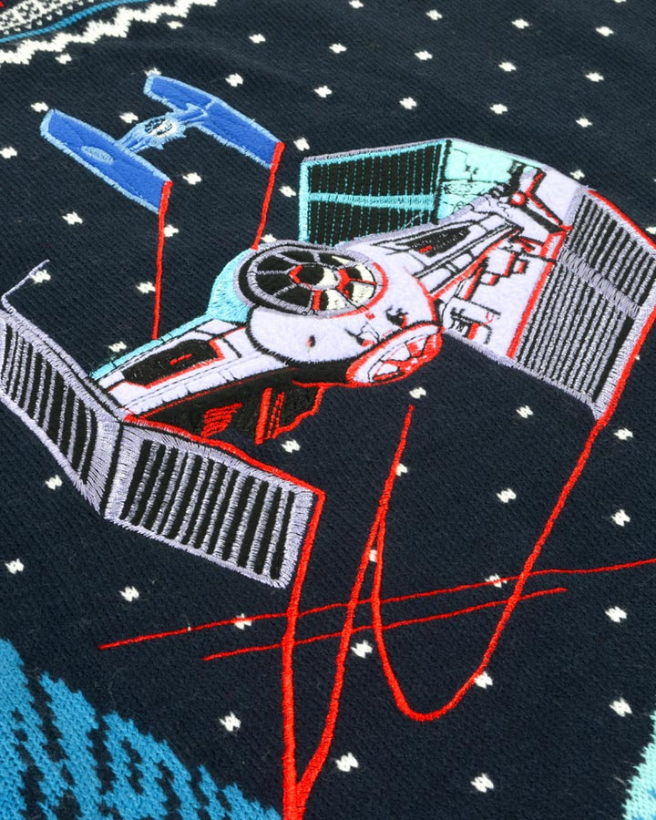 Official Star Wars Tie Fighter Battle of Yavin Christmas Jumper / Ugly Sweater