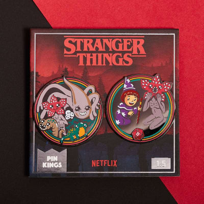 Pin Kings Official Stranger Things Enamel Pin Badge Set 1.5 – Will & Upside Down Creatures