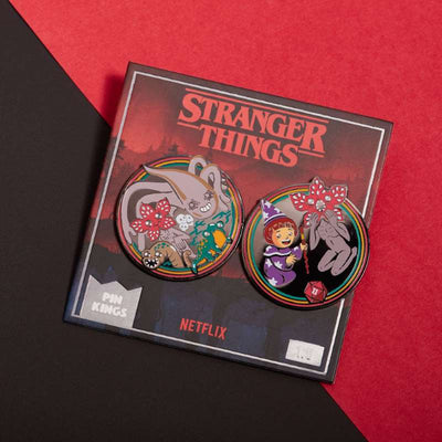 Pin Kings Official Stranger Things Enamel Pin Badge Set 1.5 – Will & Upside Down Creatures