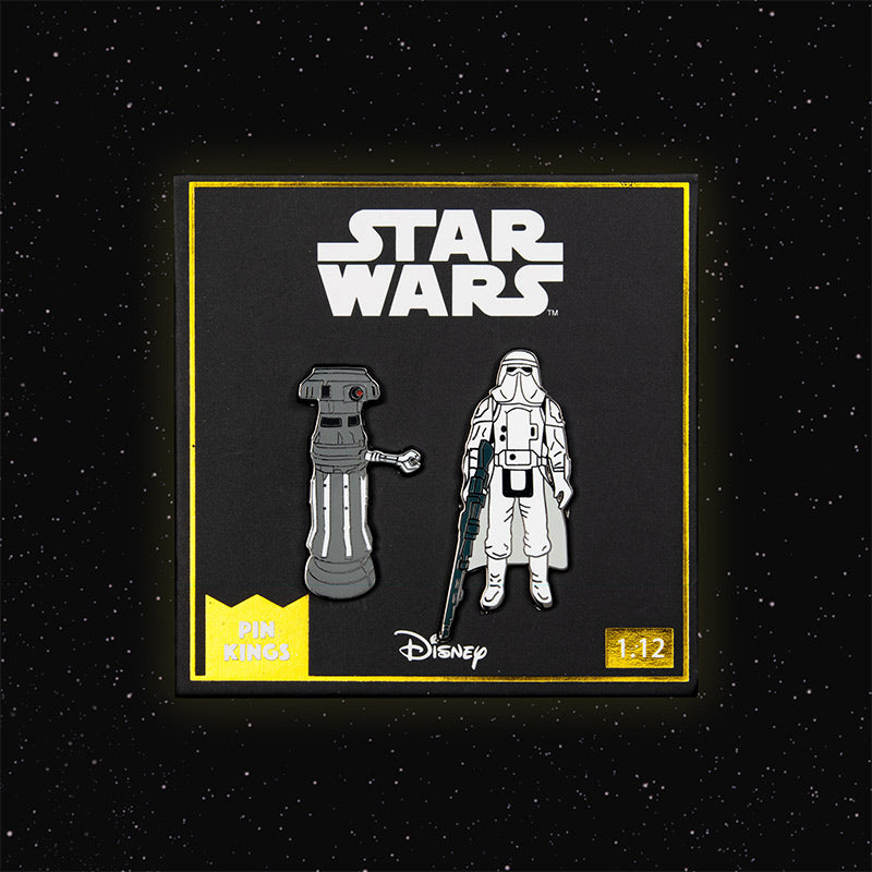 Pin Kings Official Star Wars Enamel Pin Badge Set 1.12 – FX-7 and Imperial Stormtrooper (Hoth Battle Gear)