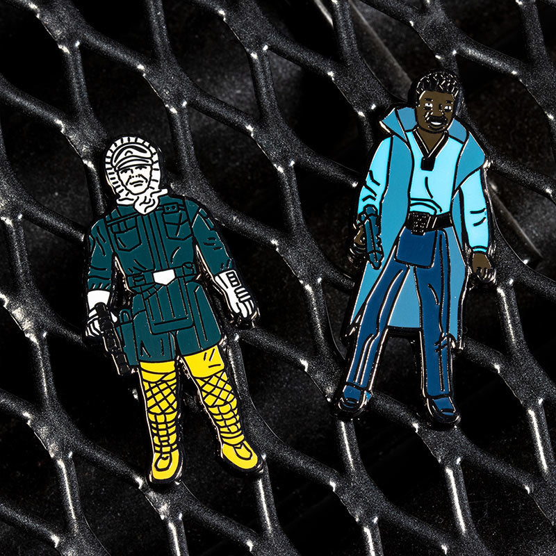 Pin Kings Official Star Wars Enamel Pin Badge Set 1.15 – Han Solo (Hoth Outfit) and Lando Calrissian