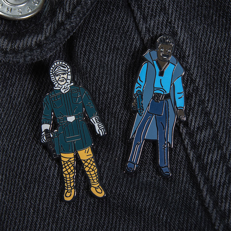 Pin Kings Official Star Wars Enamel Pin Badge Set 1.15 – Han Solo (Hoth Outfit) and Lando Calrissian