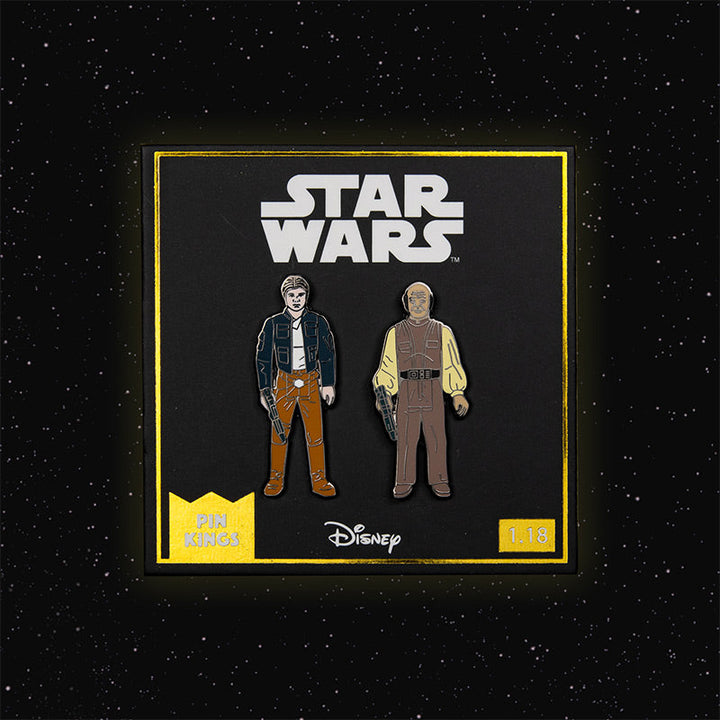 Pin Kings Official Star Wars Enamel Pin Badge Set 1.18 – Han Solo (Bespin Outfit) and Lobot