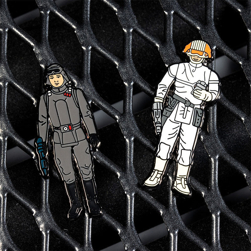 Pin Kings Official Star Wars Enamel Pin Badge Set 1.23 – AT-AT Commander and Cloud Car Pilot
