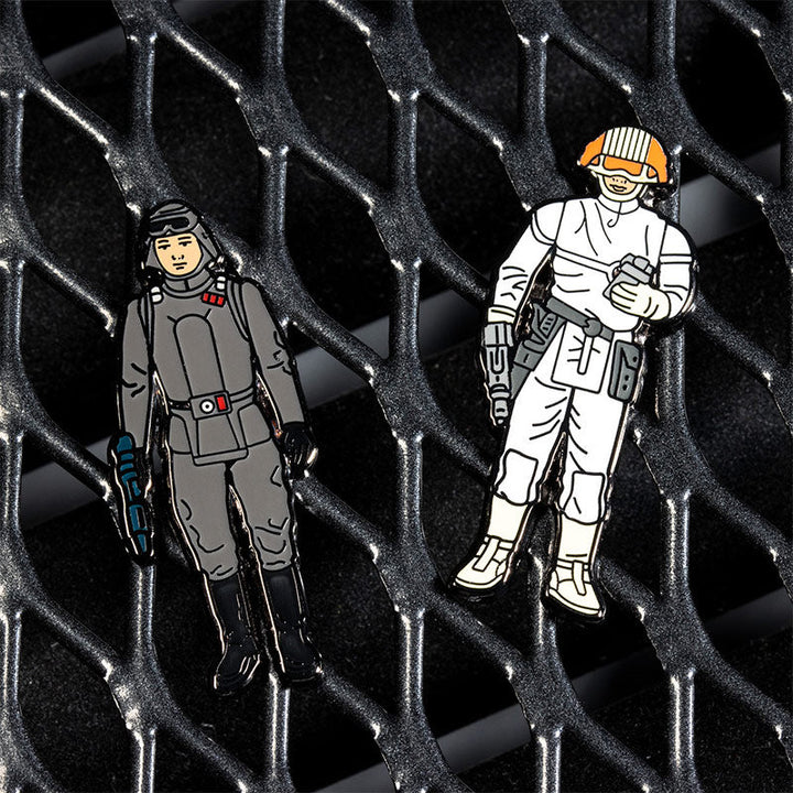 Pin Kings Official Star Wars Enamel Pin Badge Set 1.23 – AT-AT Commander and Cloud Car Pilot