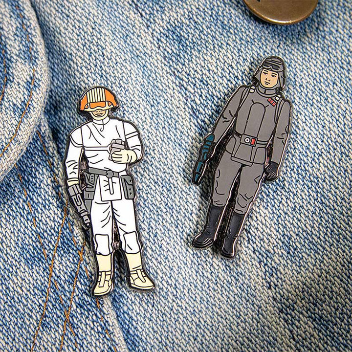 Pin Kings Official Star Wars Enamel Pin Badge Set 1.23 – AT-AT Commander and Cloud Car Pilot