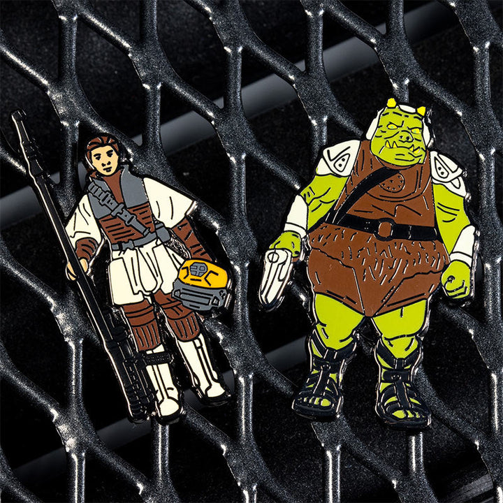 Pin Kings Official Star Wars Enamel Pin Badge Set 1.27 – Princess Leia Organa (Boushh Disguise) and Gamorrean Guard