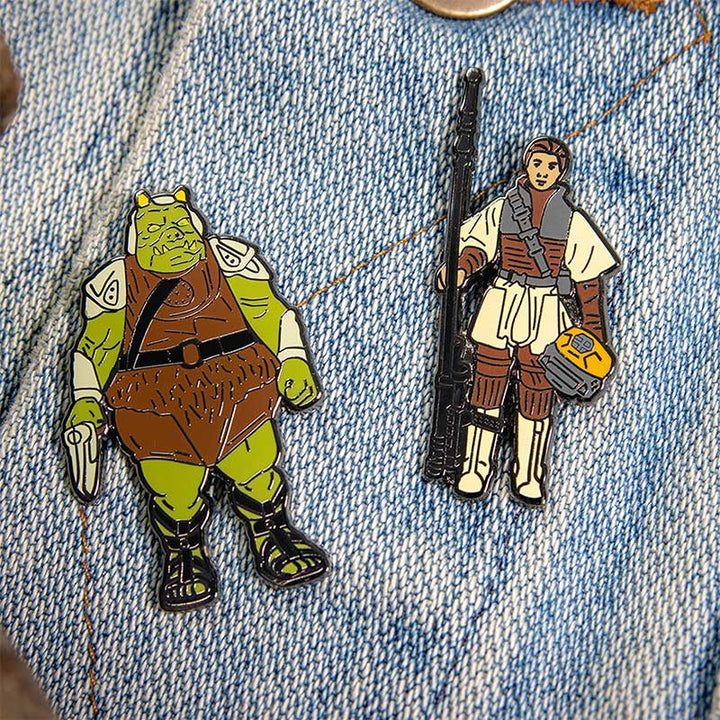Pin Kings Official Star Wars Enamel Pin Badge Set 1.27 – Princess Leia Organa (Boushh Disguise) and Gamorrean Guard