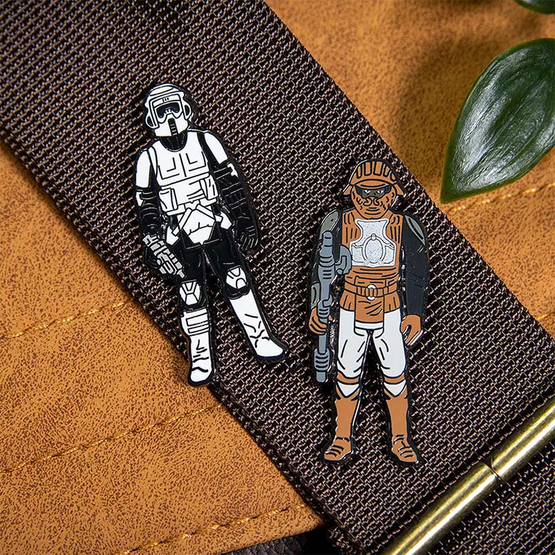 Pin Kings Official Star Wars Enamel Pin Badge Set 1.33 – Biker Scout and Lando Calrissian (Skiff Guard Disguise)