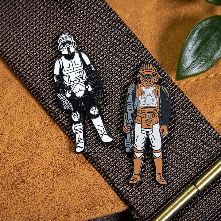 Pin Kings Official Star Wars Enamel Pin Badge Set 1.33 – Biker Scout and Lando Calrissian (Skiff Guard Disguise)