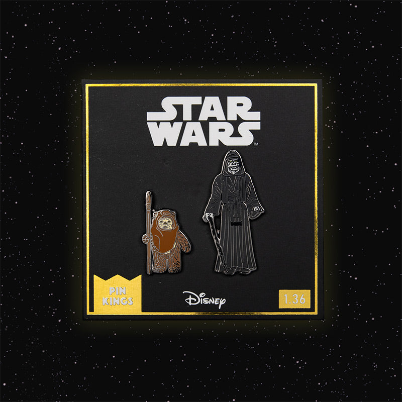 Pin Kings Official Star Wars Enamel Pin Badge Set 1.36 – Wicket W. Warrick and The Emperor
